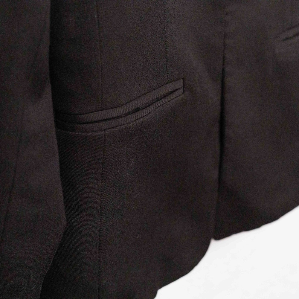J CREW Broadway Collarless Tailored Blazer Jacket Office Corpcore Black Sz 00 - Picture 6 of 9